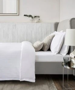 Dorma Purity Staunton Waffle Stripe White 100% Cotton Duvet Cover And Pillowcase Set -Dunelm-shop 30727597 alt03