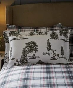 Dorma Brodie 100% Brushed Cotton Oxford Pillowcase Pair