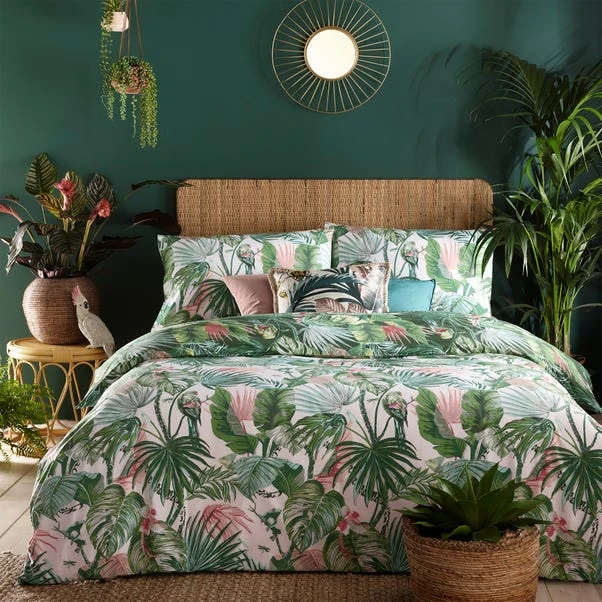 Furn Furn. Amazonia Jade Floral Reversible Duvet Cover And Pillowcase Set 2 Furn Furn. Amazonia Jade Floral Reversible Duvet Cover And Pillowcase Set - Image 2