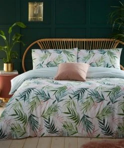 Furn Furn. Bali Palm Floral Reversible Duvet Cover And Pillowcase Set