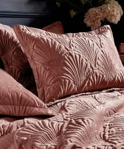 Paoletti Palmeria Blush Embroidered Reversible Duvet Cover And Pillowcase Set -Dunelm-shop 30747014 alt02
