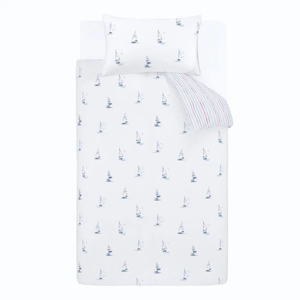 Bianca Cotton Bianca Fine Linens Sailing Boats 100% Cotton T144 Duvet Cover And Pillowcase Set 4 Bianca Cotton Bianca Fine Linens Sailing Boats 100% Cotton T144 Duvet Cover And Pillowcase Set - Image 4