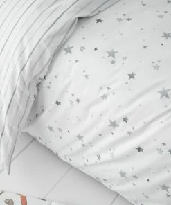 Bianca Cotton Bianca Fine Linens Stars 100% Cotton Duvet Cover And Pillowcase Set -Dunelm-shop 30747459 alt02