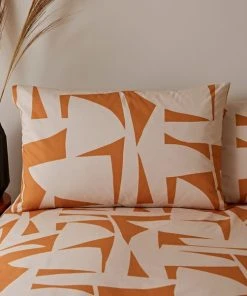 Elements Klipp Orange Duvet Cover And Pillowcase Set -Dunelm-shop 30747980 alt02
