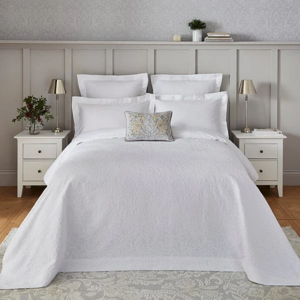 Dorma Purity Willow Leaf Matelasse Bedspread 1 Dorma Purity Willow Leaf Matelasse Bedspread