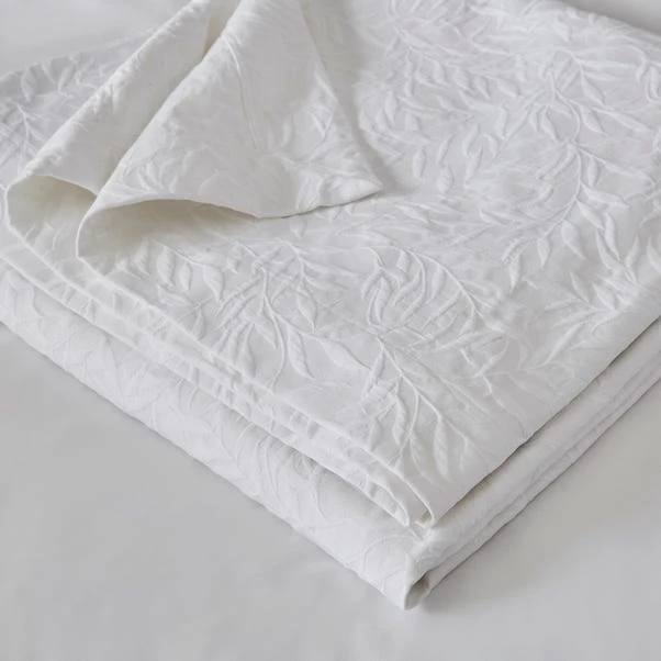 Dorma Purity Willow Leaf Matelasse Bedspread 2 Dorma Purity Willow Leaf Matelasse Bedspread - Image 2