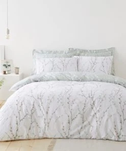 Dunelm Belle Sage 100% Cotton Duvet Cover And Pillowcase Set -Dunelm-shop 30749486 alt01