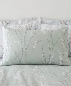 Dunelm Belle Sage 100% Cotton Duvet Cover And Pillowcase Set -Dunelm-shop 30749486 alt02