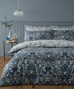 Dunelm Hardwick Blue Duvet Cover And Pillowcase Set