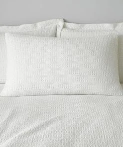 Dunelm Amberley Waffle White 100% Cotton Duvet Cover And Pillowcase Set -Dunelm-shop 30749569 alt04