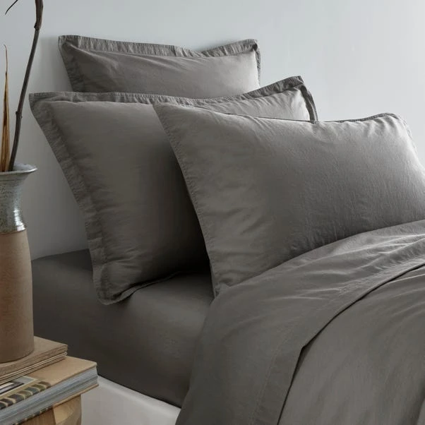 Dunelm Soft Washed Recycled Cotton Flat Sheet 1 Dunelm Soft Washed Recycled Cotton Flat Sheet