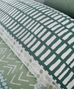 Catherine Lansfield Larsson Geo Green Duvet Cover And Pillowcase Set 8 Catherine Lansfield Larsson Geo Green Duvet Cover And Pillowcase Set -Dunelm-shop 30757646 alt02