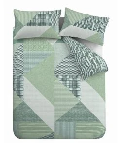 Catherine Lansfield Larsson Geo Green Duvet Cover And Pillowcase Set 10 Catherine Lansfield Larsson Geo Green Duvet Cover And Pillowcase Set -Dunelm-shop 30757646 alt04