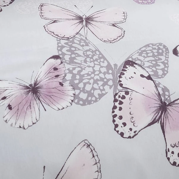 Catherine Lansfield Scatter Butterfly Heather Duvet Cover And Pillowcase Set 4 Catherine Lansfield Scatter Butterfly Heather Duvet Cover And Pillowcase Set - Image 4