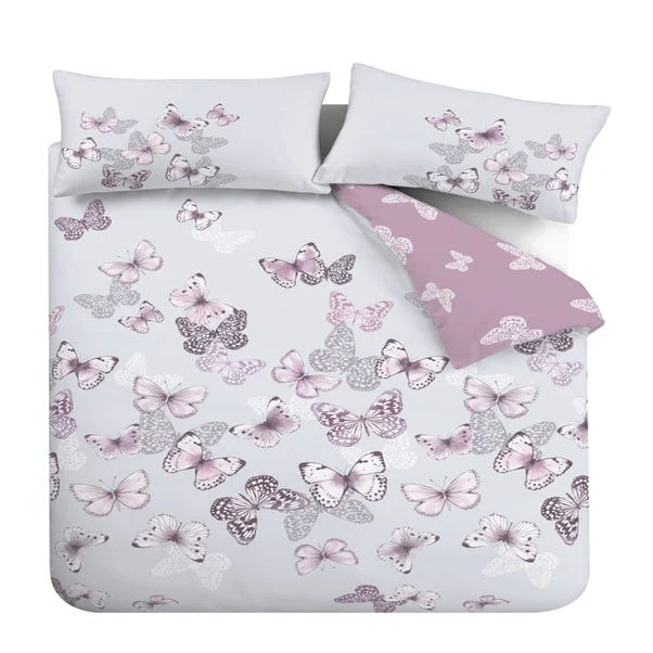 Catherine Lansfield Scatter Butterfly Heather Duvet Cover And Pillowcase Set 5 Catherine Lansfield Scatter Butterfly Heather Duvet Cover And Pillowcase Set - Image 5