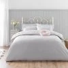 Holly Willoughby Plain Tasmin Grey 100% Cotton Duvet Cover And Pillowcase Set