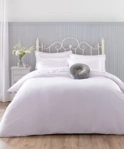 Holly Willoughby Plain Samira Blush 100% Cotton Duvet Cover And Pillowcase Set