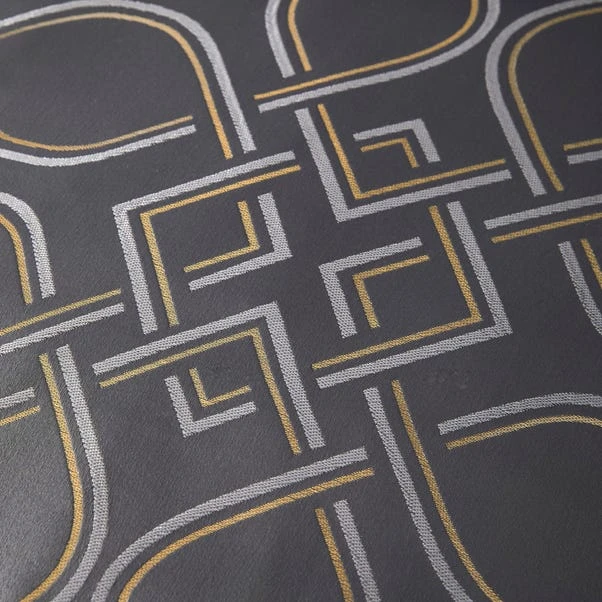 Laurence Llewelyn-Bowen Tie The Knot Slate Duvet Cover And Pillowcase Set 2 Laurence Llewelyn-Bowen Tie The Knot Slate Duvet Cover And Pillowcase Set - Image 2