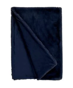 Dunelm Silky Soft Faux Fur Throw Navy 7 Dunelm Silky Soft Faux Fur Throw Navy -Dunelm-shop 30766321 alt02