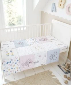 Disney Mickey Alphabet Letters 4 Tog 100% Cotton Cot Quilt