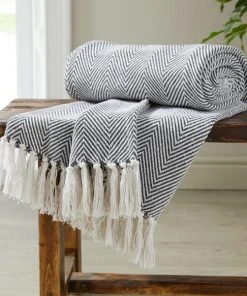 Dunelm Jenson Herringbone 130cm X 180cm Throw