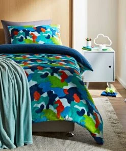 Dunelm Camo Fleece Duvet Cover And Pillowcase Set