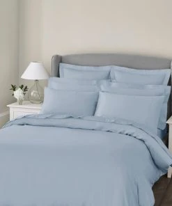 Dorma 300 Thread Count 100% Cotton Sateen Norfolk Blue Duvet Cover