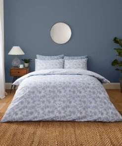 Dunelm Mabel Blue Duvet Cover And Pillowcase Set