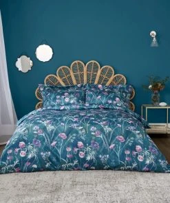 Dunelm Poppy Garden Duvet Cover And Pillowcase Set