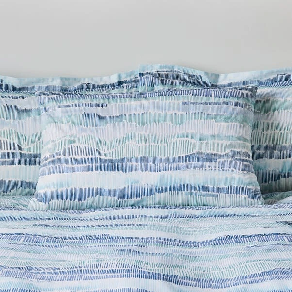 Dunelm Ripley Seafoam 100% Cotton Duvet Cover And Pillowcase Set 2 Dunelm Ripley Seafoam 100% Cotton Duvet Cover And Pillowcase Set - Image 2