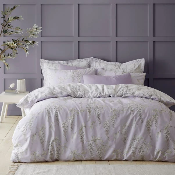 Dunelm Wisteria Lilac Duvet Cover And Pillowcase Set 2 Dunelm Wisteria Lilac Duvet Cover And Pillowcase Set - Image 2