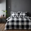 Dunelm Luca Buffalo Mono Duvet Cover And Pillowcase Set
