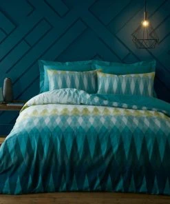 Elements Maverick Teal Duvet Cover And Pillowcase Set