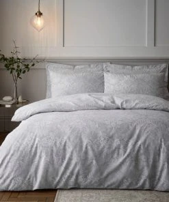 Elements Emelie Grey Duvet Cover And Pillowcase Set