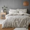 Dunelm Winnie Floral Natural 100% Cotton Duvet Cover And Pillowcase Set