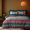 Dunelm Adah Zig Zag Teal Duvet Cover And Pillowcase Set