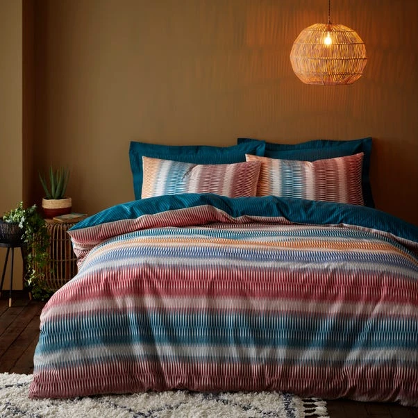 Dunelm Adah Zig Zag Teal Duvet Cover And Pillowcase Set 1 Dunelm Adah Zig Zag Teal Duvet Cover And Pillowcase Set