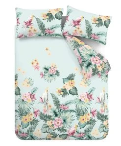Catherine Lansfield Tropical Floral Duvet Cover And Pillowcase Set -Dunelm-shop 30771751 alt04