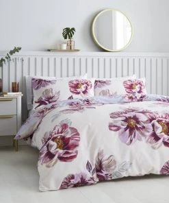 Catherine Lansfield Cecilia Floral Duvet Cover And Pillowcase Set