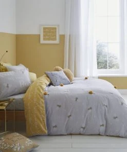 Catherine Lansfield As Sweet As Can Be Pom Pom Duvet Cover And Pillowcase Set