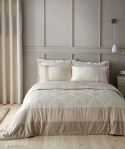 Dunelm Beverley Champagne Bedspread