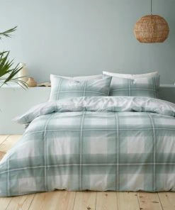 Dunelm Colby Lilypad Reversible Duvet Cover And Pillowcae Set