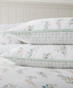 Dorma Beatrice 100% Cotton Standard Pillowcase Pair