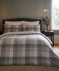 Dorma Heritage Check 100% Brushed Cotton Continental Pillowcase Set -Dunelm-shop 30776066 alt03
