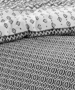 Dunelm Jax Global Black 100% Cotton Duvet Cover And Pillowcase Set -Dunelm-shop 30782192 alt05