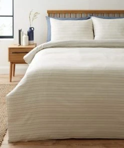 Khai Stripe Grey Duvet Cover And Pillowcase Set