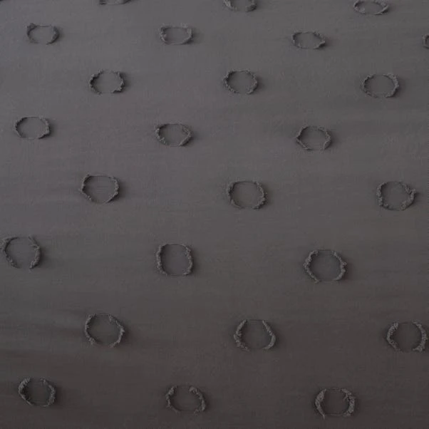 Dunelm Thyra Tufted Grey Spot Duvet Cover And Pillowcase Set 3 Dunelm Thyra Tufted Grey Spot Duvet Cover And Pillowcase Set - Image 3