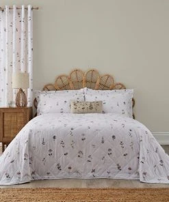 Dunelm Pressed Floral Bedspread
