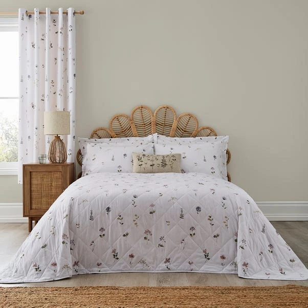 Dunelm Pressed Floral Bedspread 1 Dunelm Pressed Floral Bedspread