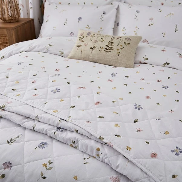 Dunelm Pressed Floral Bedspread 2 Dunelm Pressed Floral Bedspread - Image 2
